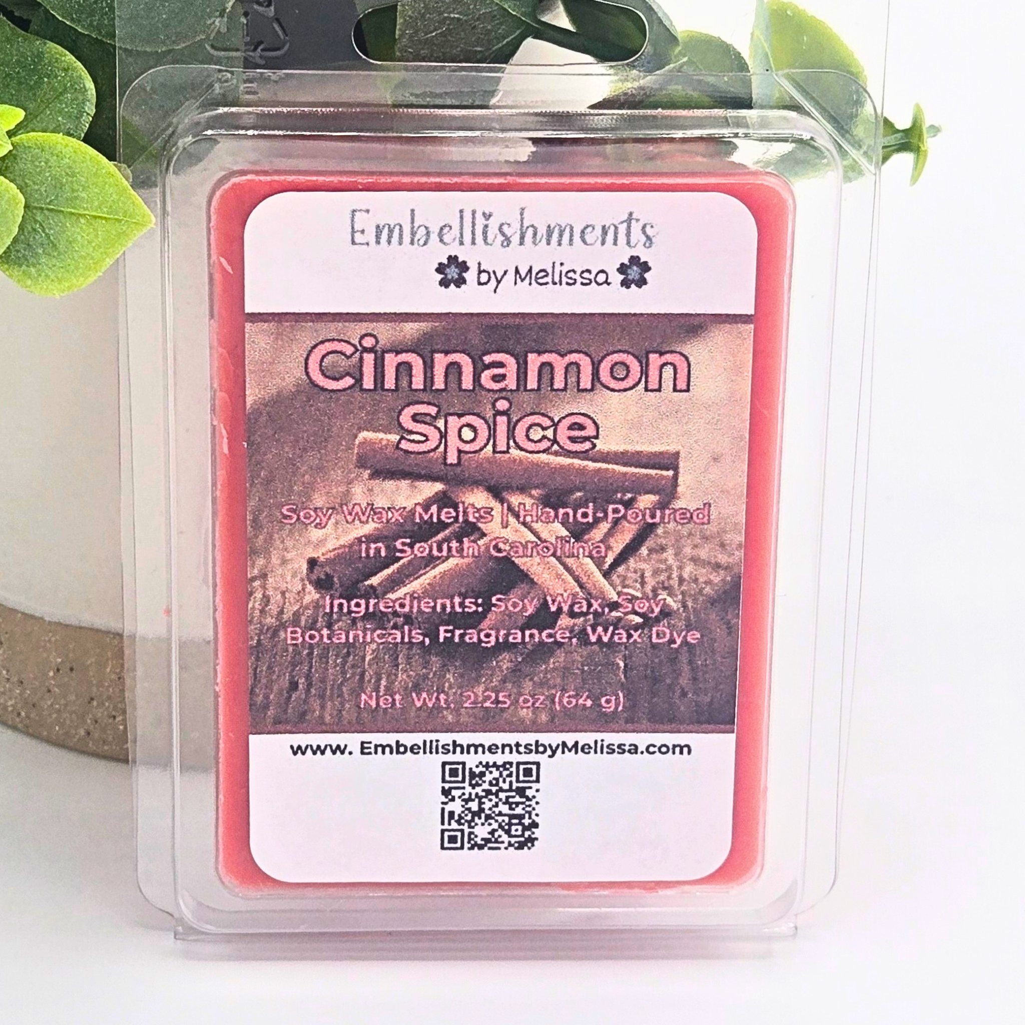 Cinnamon Spice Soy Wax Melts | Warm, Comforting Home Fragrance 2.25 oz (64 g)
