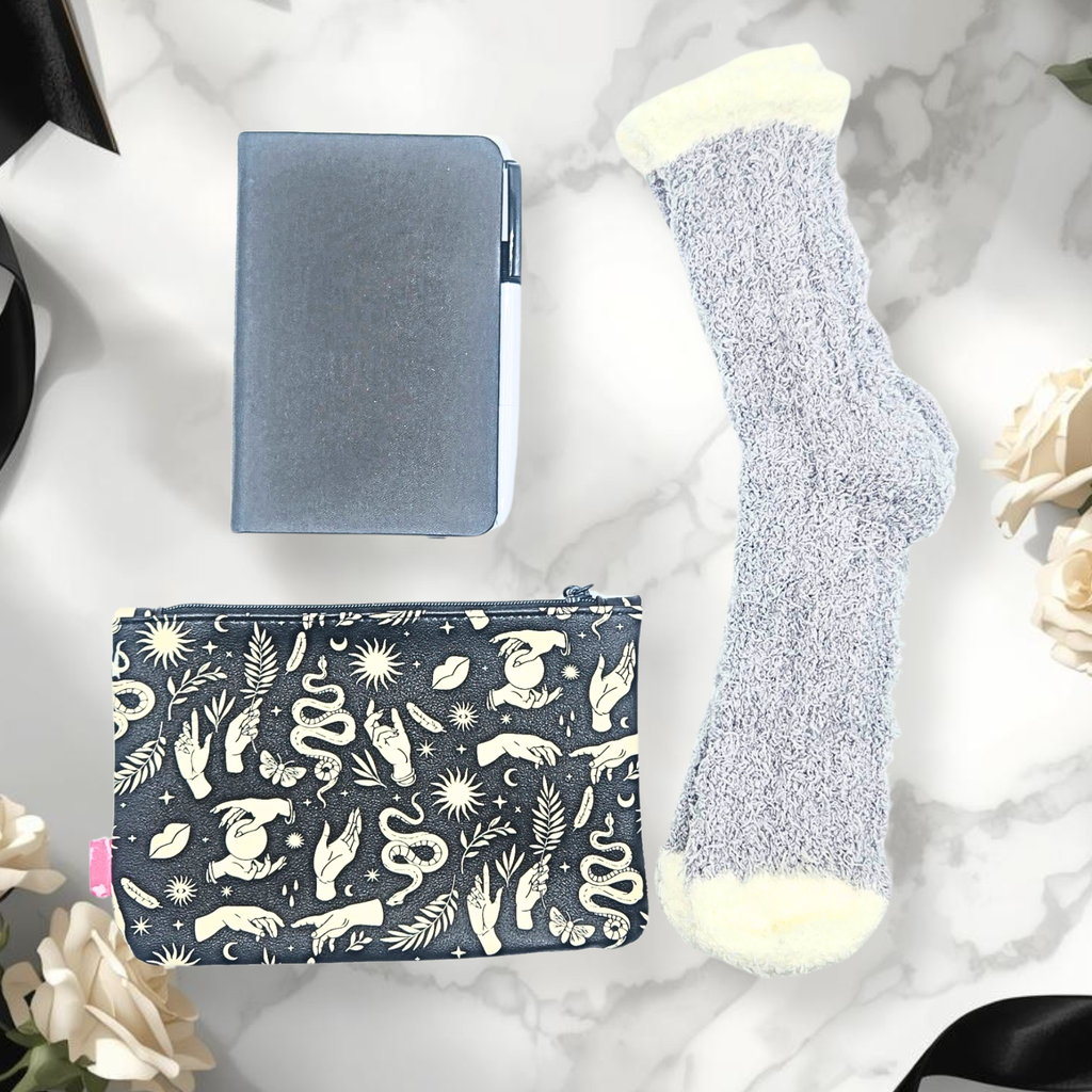 Luxury Black Gift Set for Her | Self-Care, Accessories & Chocolate