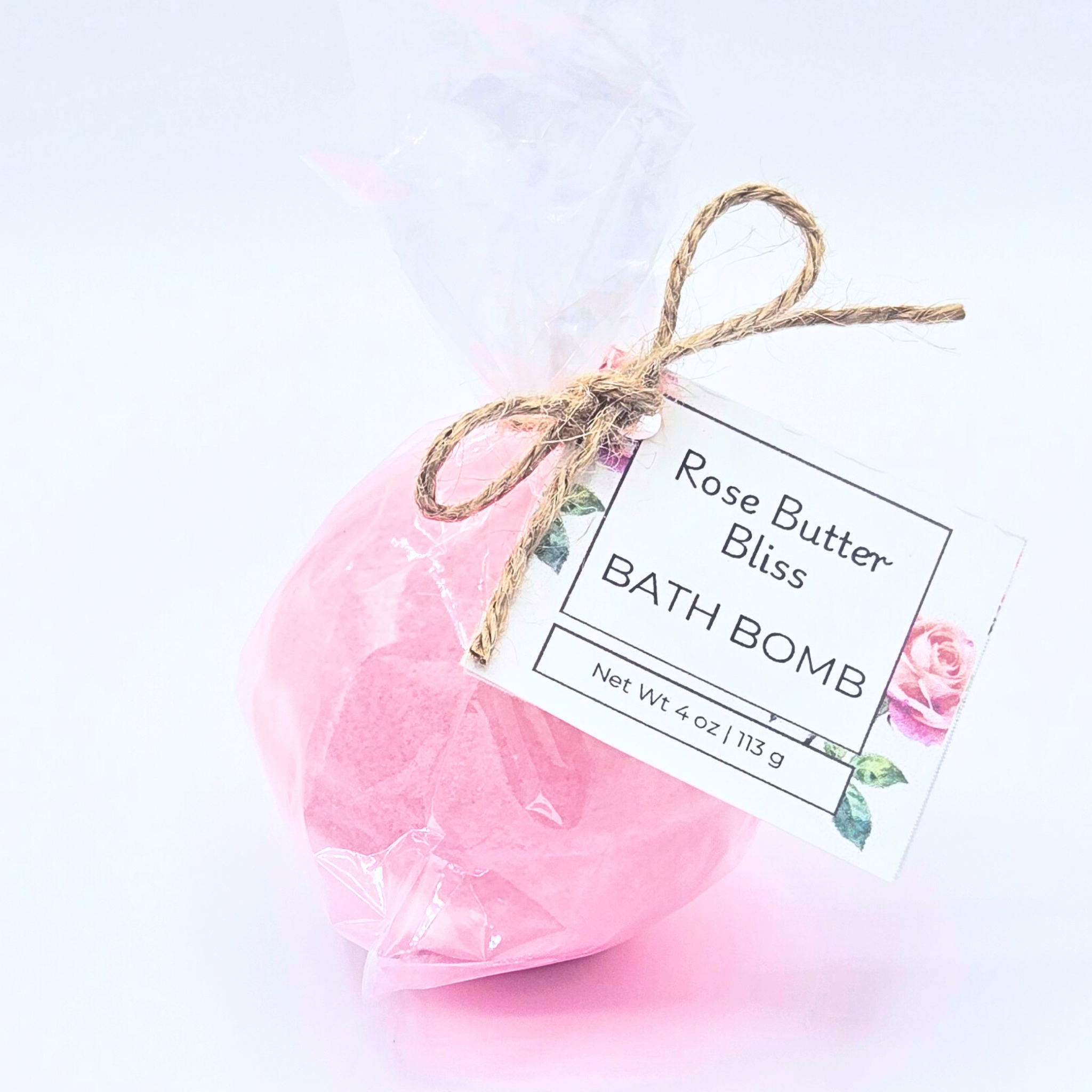 Rose Bliss Bath Bomb – Handcrafted Floral Bath Bomb for Relaxation & Gifting 4 oz (113 g)