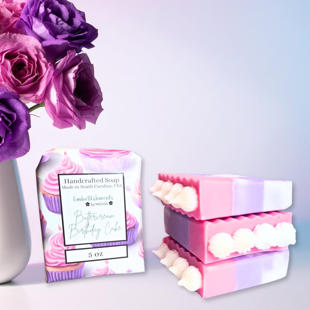 Buttercream Birthday Cake Handcrafted Soap (5 oz)