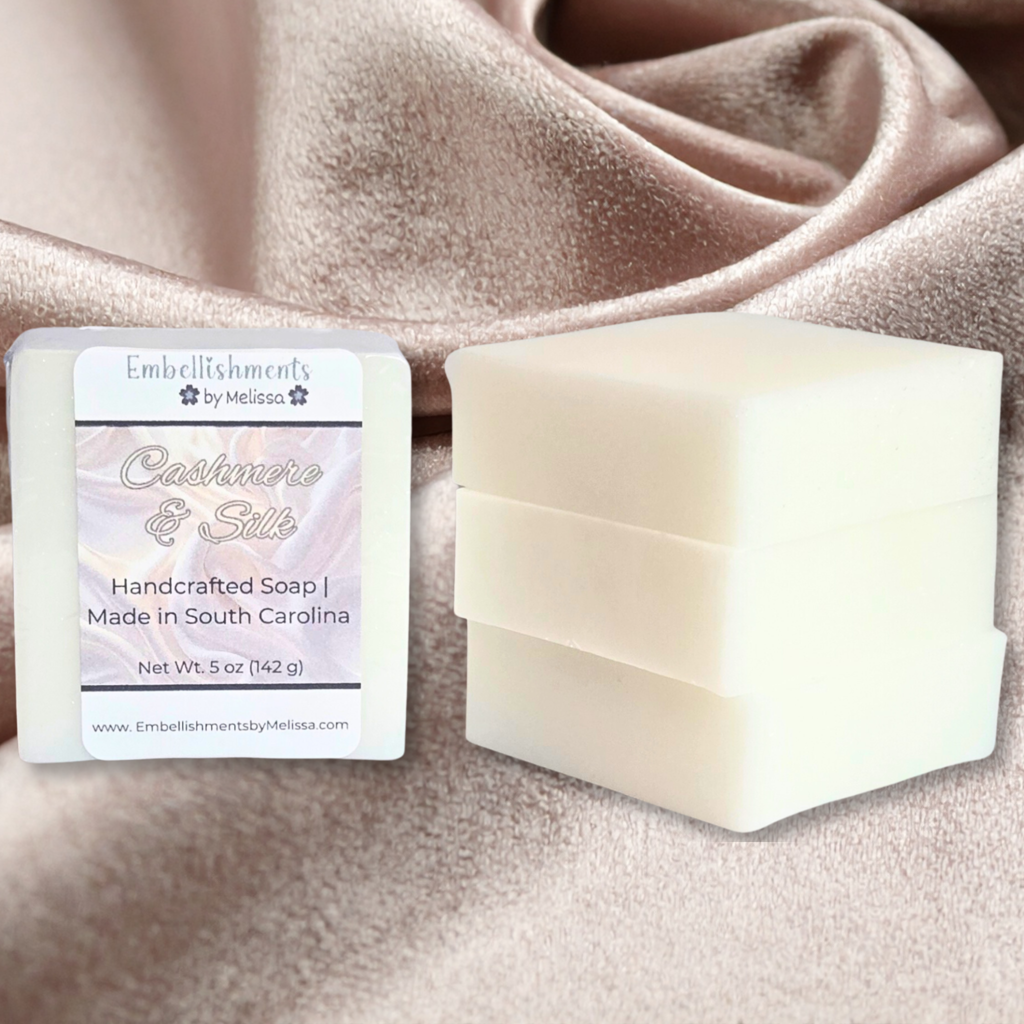 Handcrafted Cashmere & Silk Goat Milk Soap – Luxurious Skin Care Bar 5 oz (142 oz)