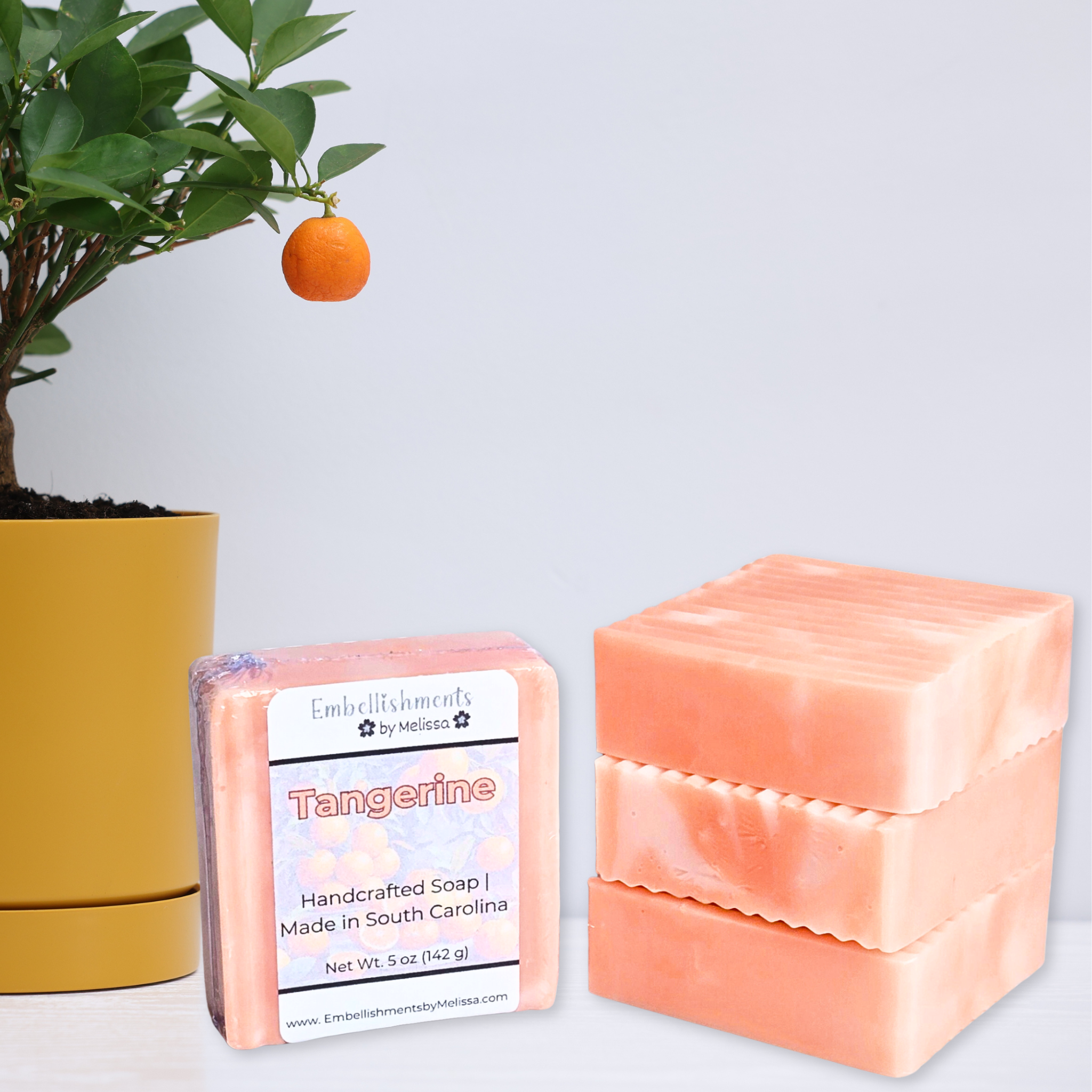 Tangerine Scented Goat Milk Soap – With Real Essential Oil (5 oz)