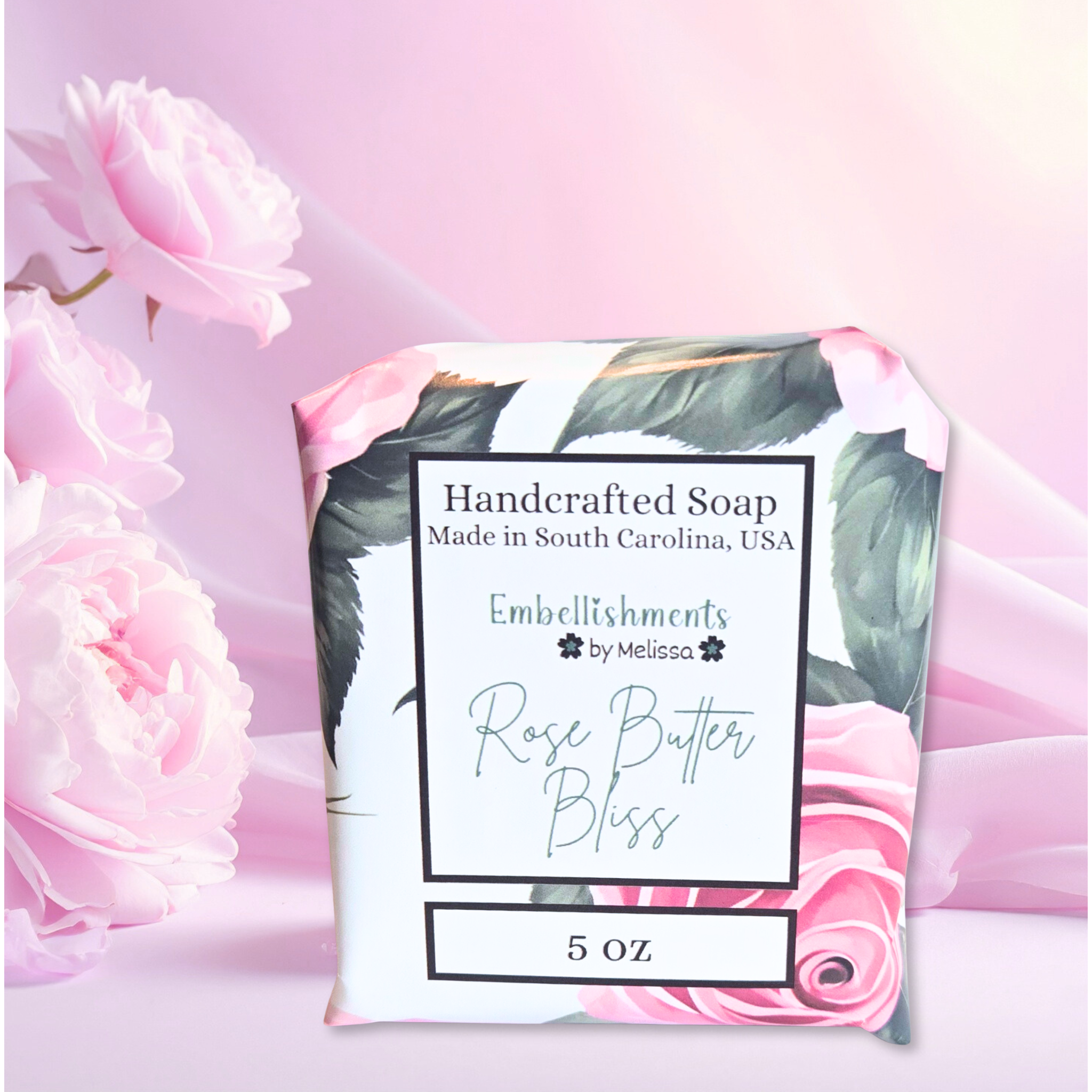 Rose Butter Bliss - Handcrafted Soap (5 oz)