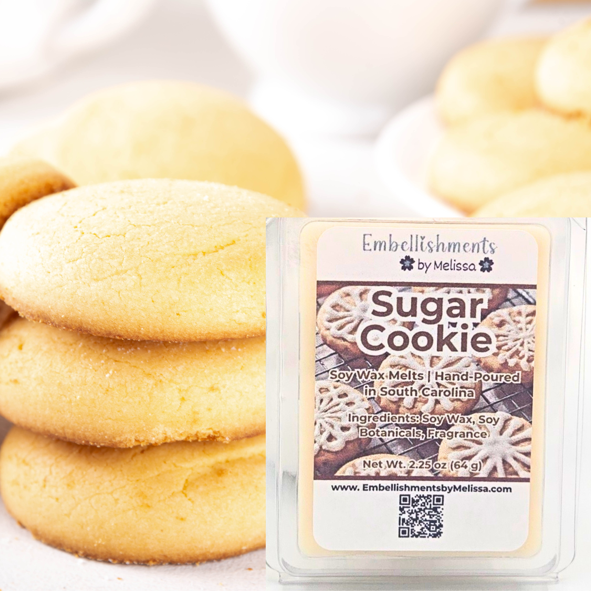 Sugar Cookie Soy Wax Melts | Sweet Bakery Scent, Soy Botanical Blend 2.25 oz (64 g)
