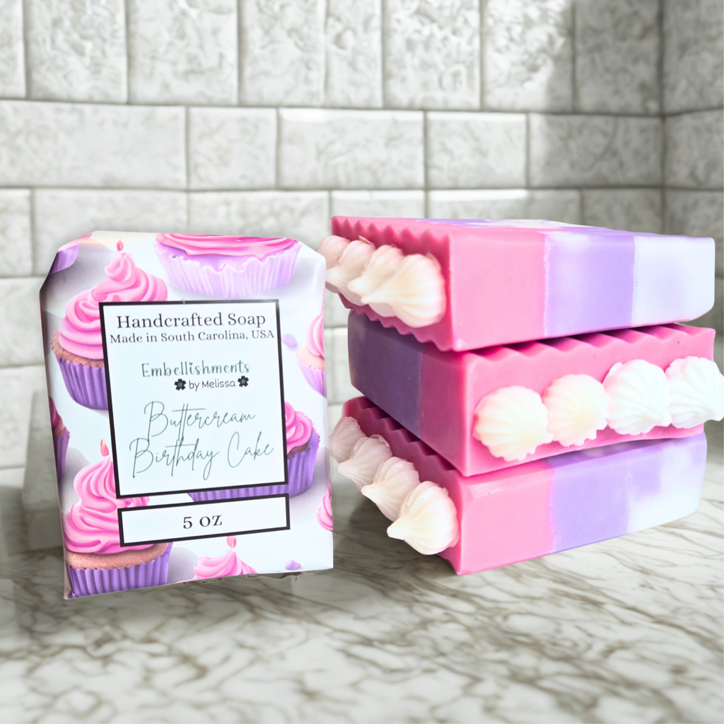 Buttercream Birthday Cake Handcrafted Soap (5 oz)