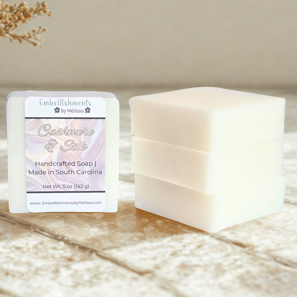 Handcrafted Cashmere & Silk Goat Milk Soap – Luxurious Skin Care Bar 5 oz (142 oz)