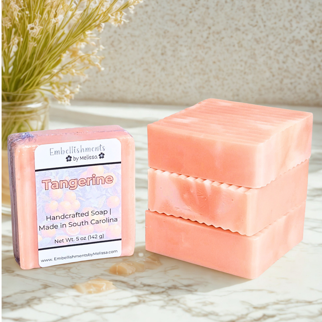 Tangerine Scented Goat Milk Soap – With Real Essential Oil (5 oz)