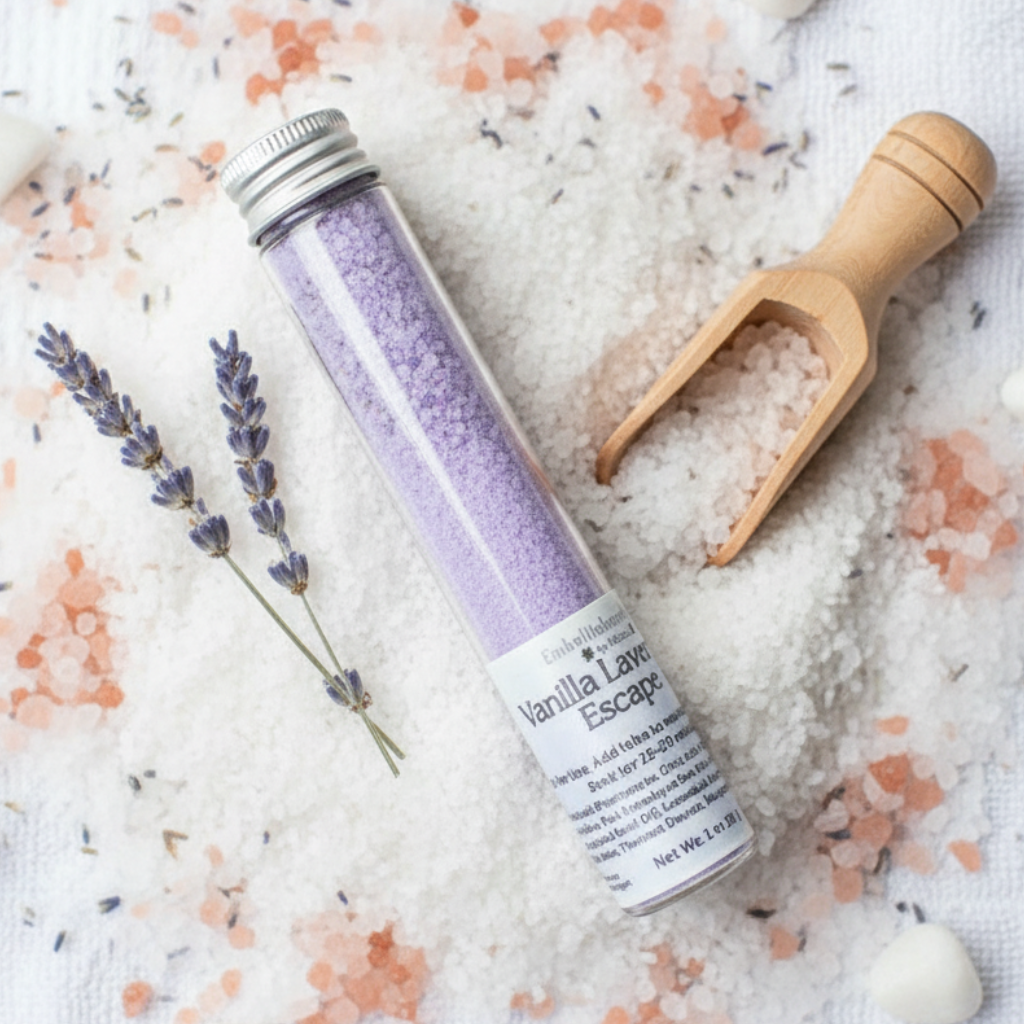 Vanilla Lavender Fizzing Bath Salts 3 Pack Relaxing Bath Soak Gift Set