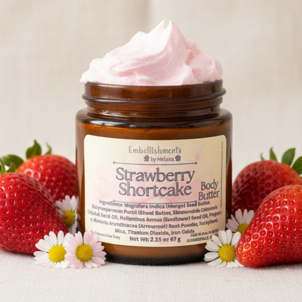 Whipped Strawberry Shortcake Body Butter Sweet Vanilla Scent