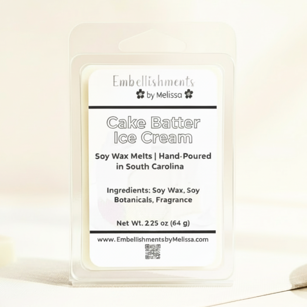 Cake Batter Ice Cream Soy Wax Melts Sweet Dessert Fragrance