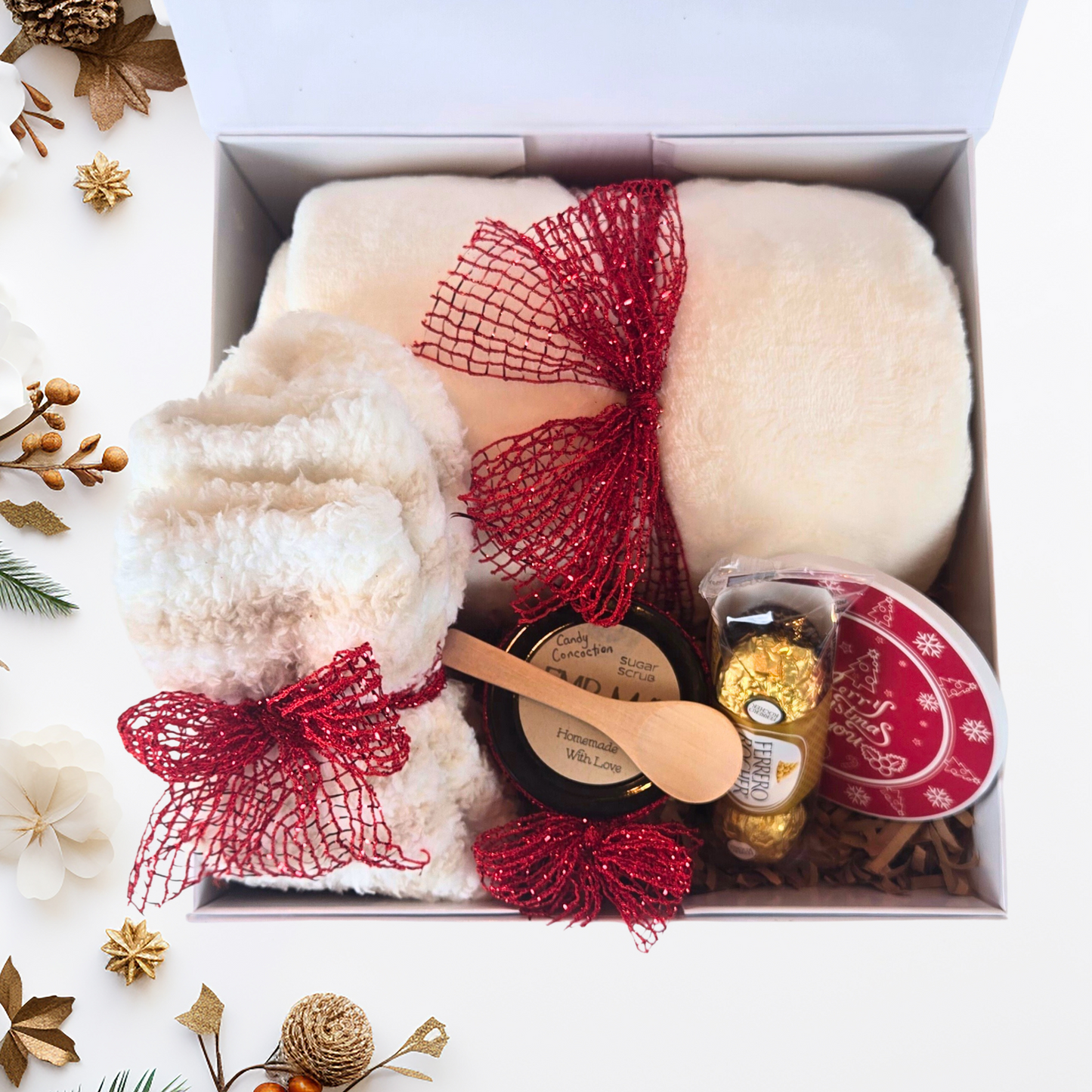 Christmas Surprise Her: Thoughtful & Elegant Gift Box with Magnetic Closure Lid (10in x 10in)