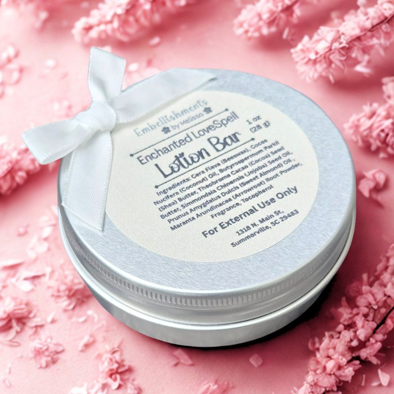 Solid Lotion Bar – Fun & Thoughtful Skincare Gift 1 oz (Scent: Enchanted LoveSpell)