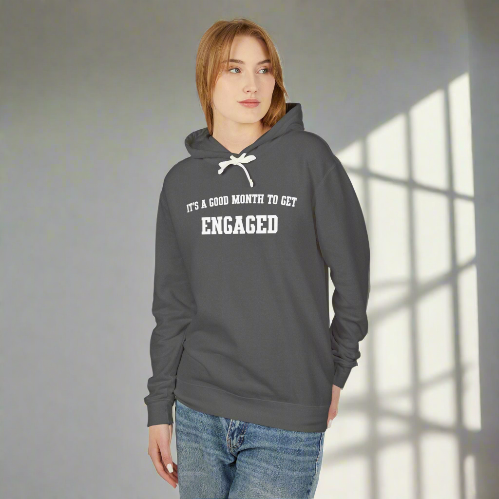 Celebrate Your Engagement: It's a Good Month Personalized Comfort Color Hoodie - Embellishments by Melissa