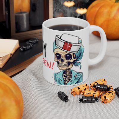 Halloween Nurse Mug - Fun Gift for Medical Professionals, (11oz, 15oz)