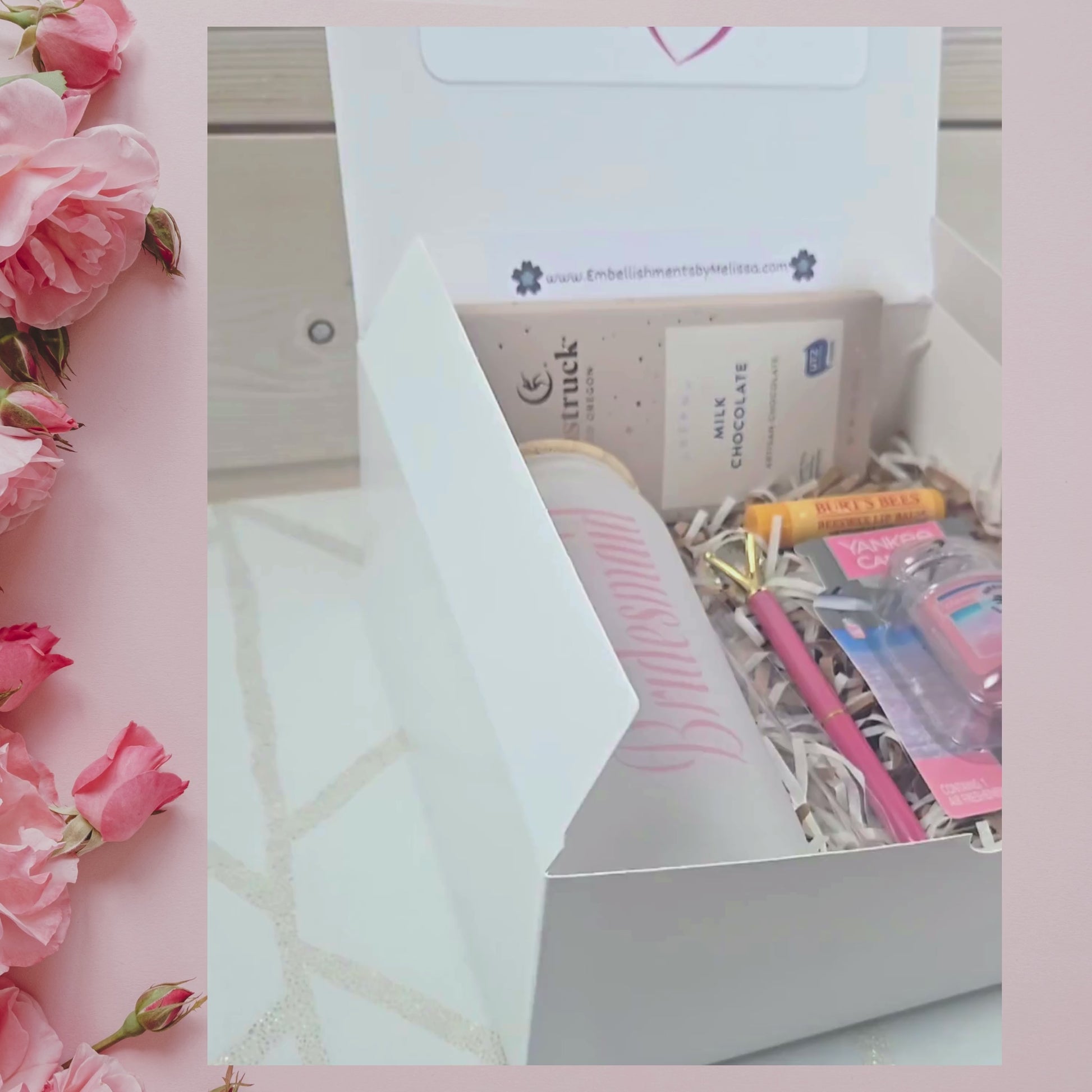 Bridesmaid gift box video.