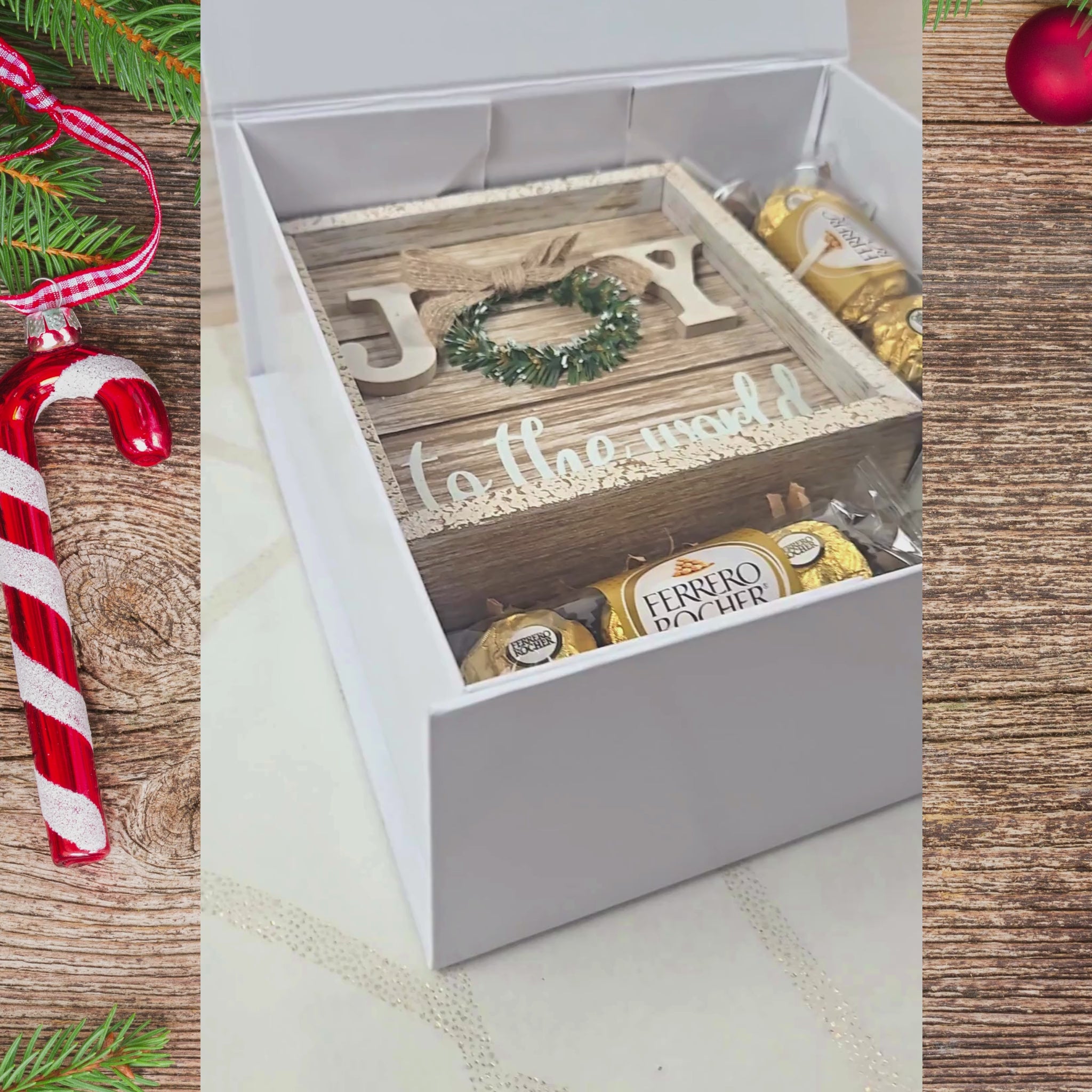 Rustic Christmas gift box for women.