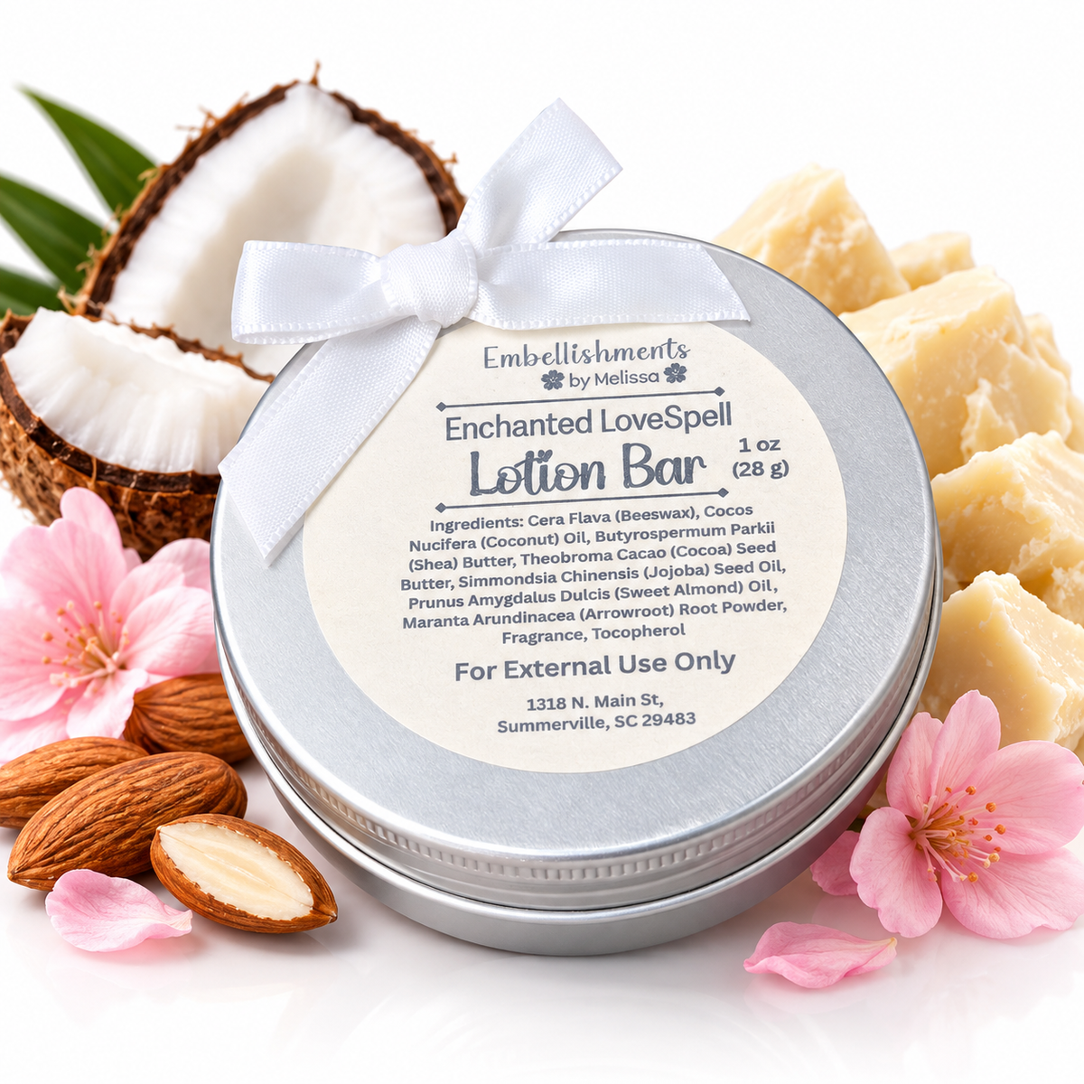 Solid Lotion Bar – Fun & Thoughtful Skincare Gift 1 oz (Scent: Enchanted LoveSpell)
