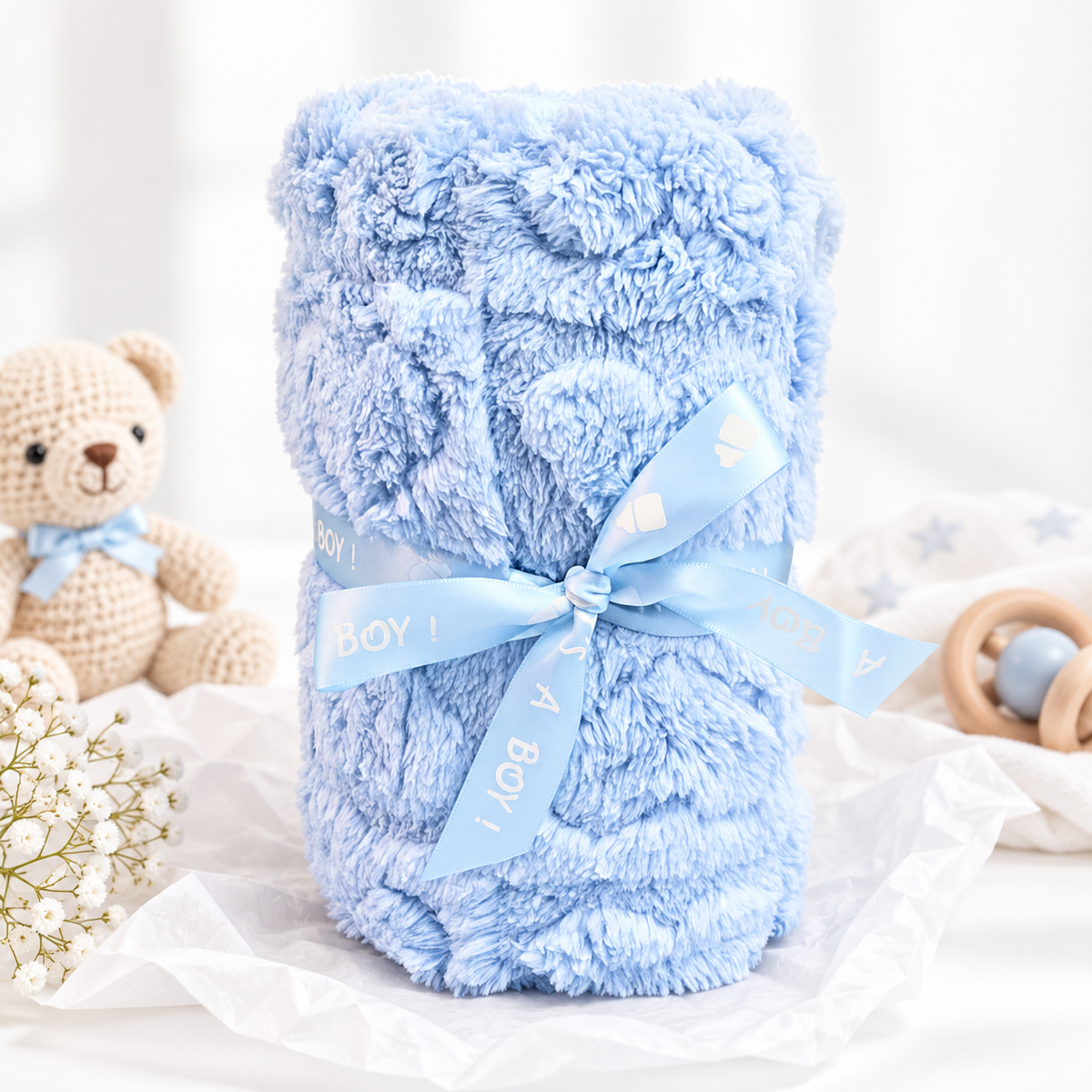 Soft Blue Newborn Gift Set for Baby Boys