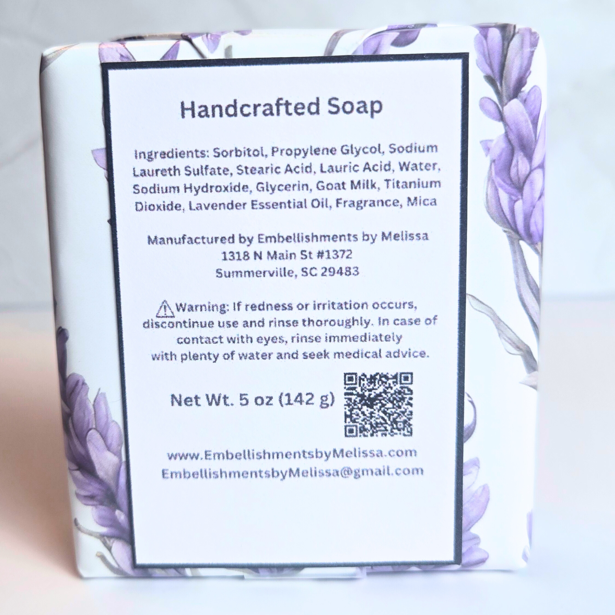 Vanilla Lavender Escape - Handcrafted Relaxation Bar With Essential Oil (5 oz)