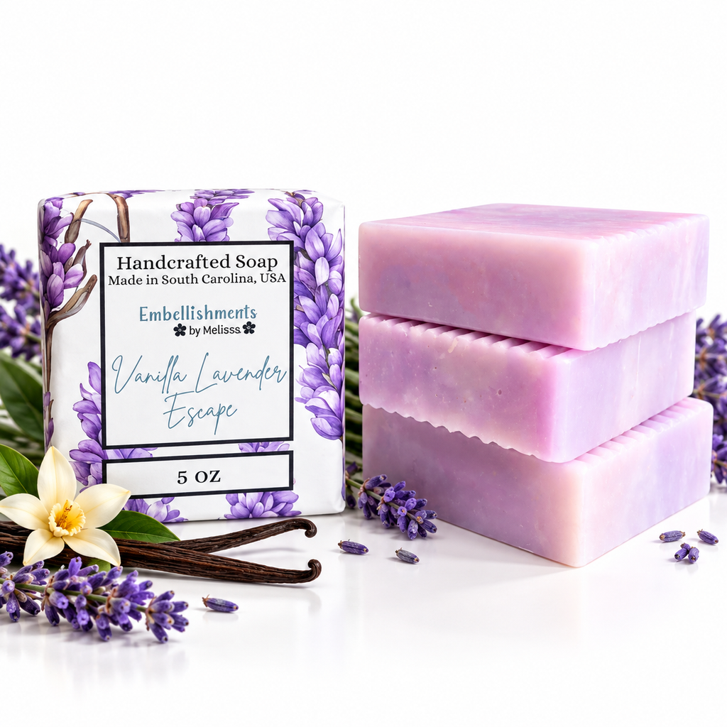 Vanilla Lavender Escape - Handcrafted Relaxation Bar With Essential Oil (5 oz)