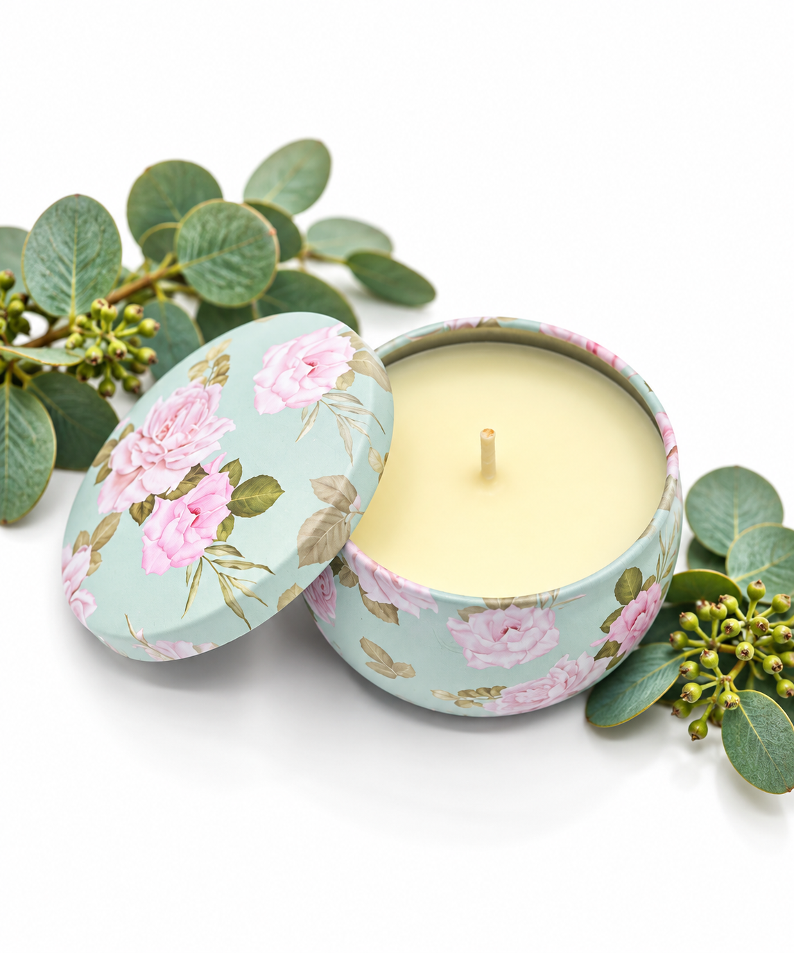 Floral Tin Candles – 2 oz Scented Candles in Assorted Fragrances