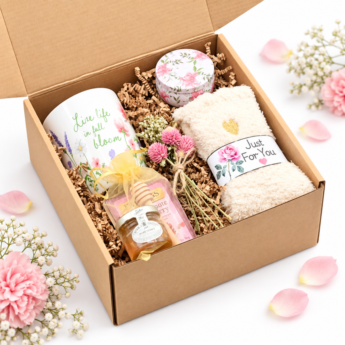Just For You Gift Box for Mom Thoughtful Self Care Gift Set