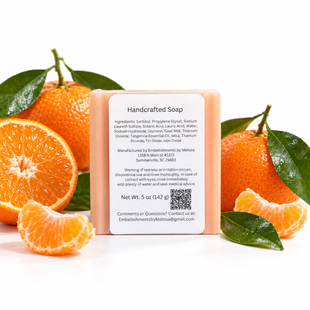Tangerine Scented Goat Milk Soap – With Real Essential Oil (5 oz)