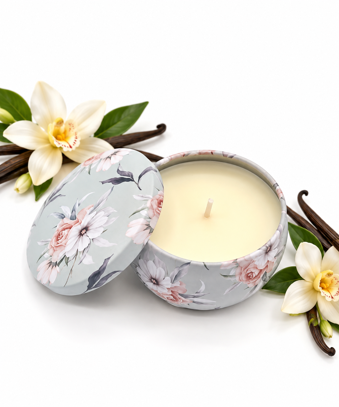 Floral Tin Candles – 2 oz Scented Candles in Assorted Fragrances