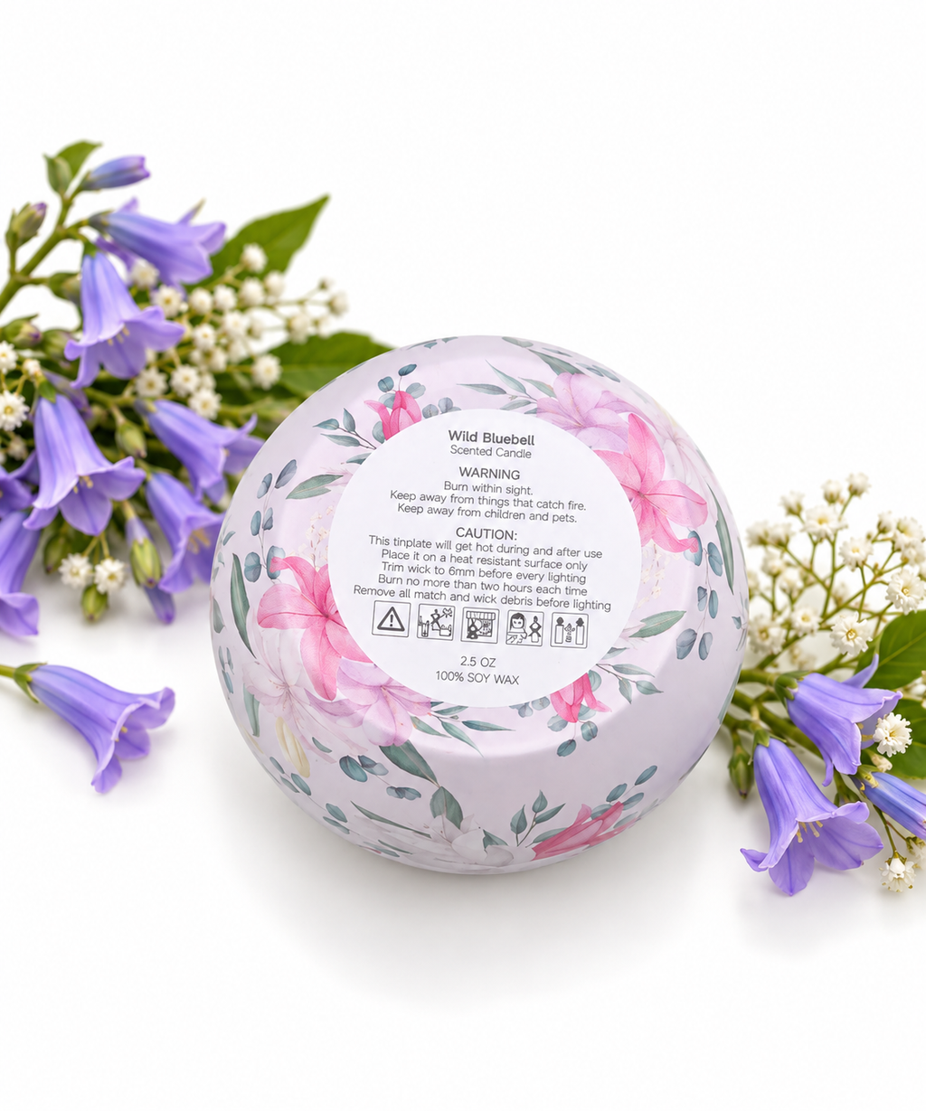 Floral Tin Candles – 2 oz Scented Candles in Assorted Fragrances