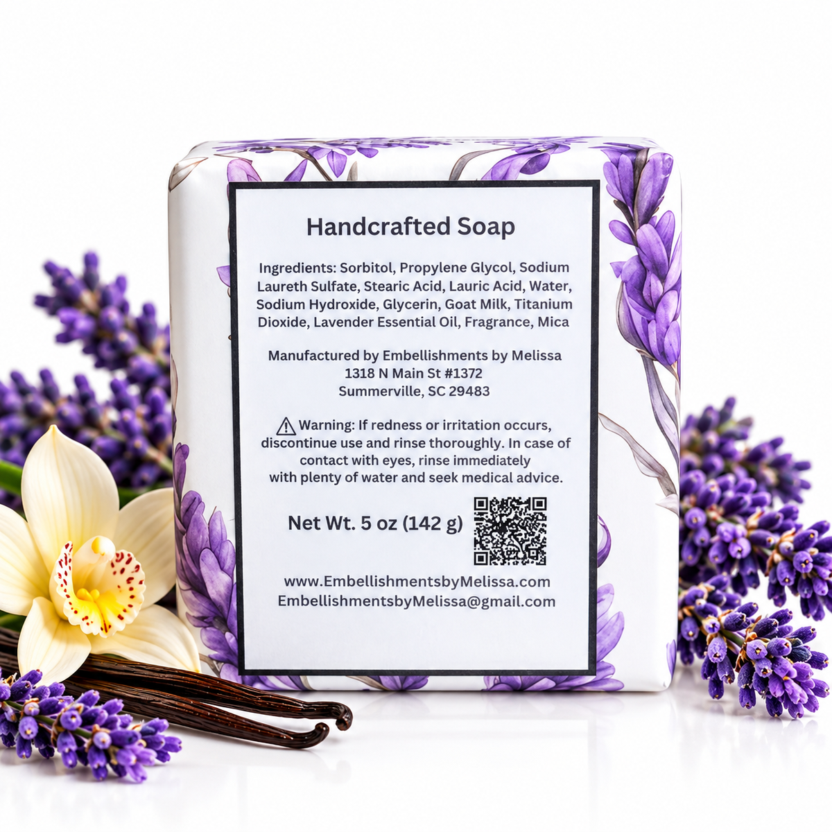 Vanilla Lavender Escape - Handcrafted Relaxation Bar With Essential Oil (5 oz)