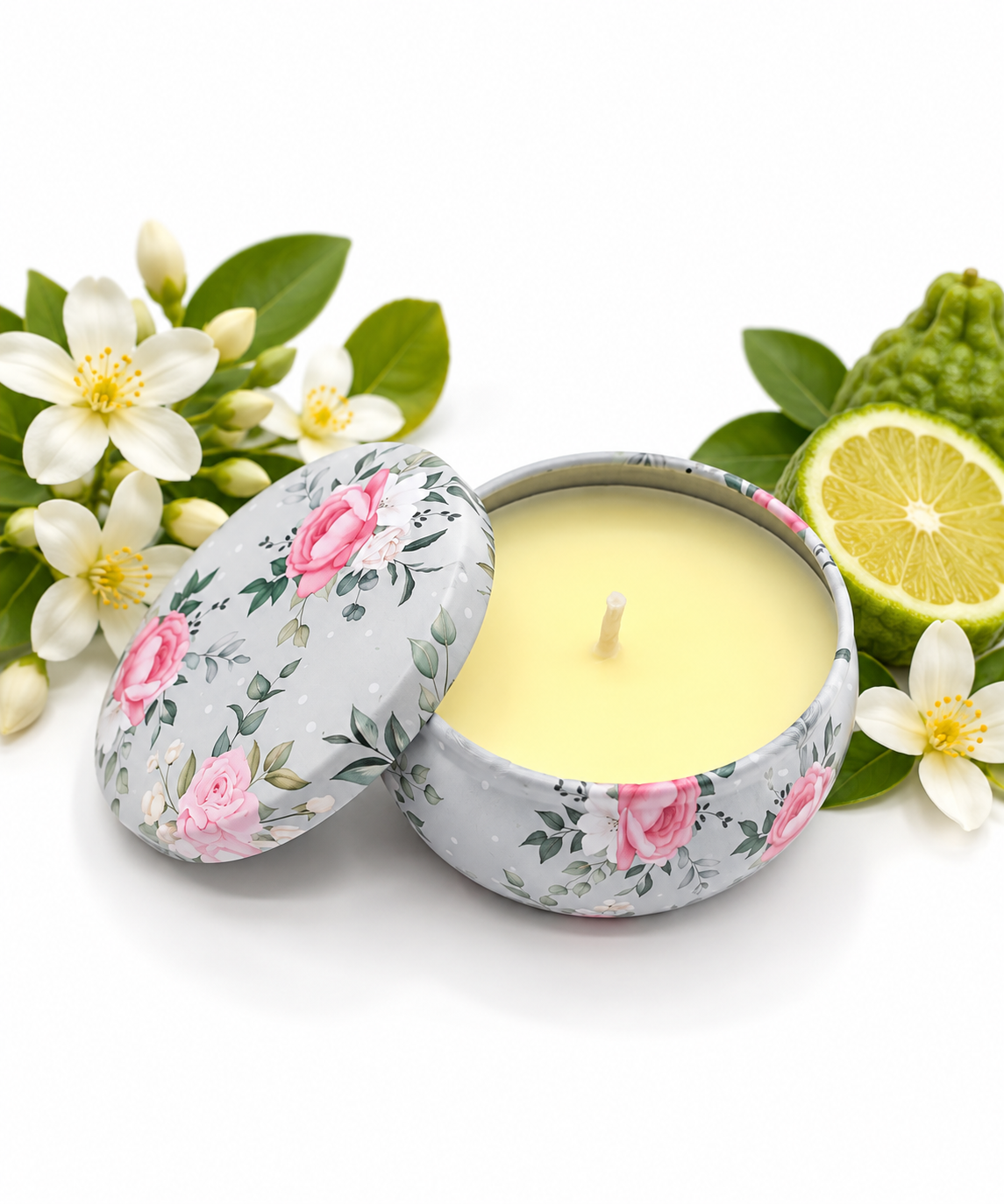 Floral Tin Candles – 2 oz Scented Candles in Assorted Fragrances