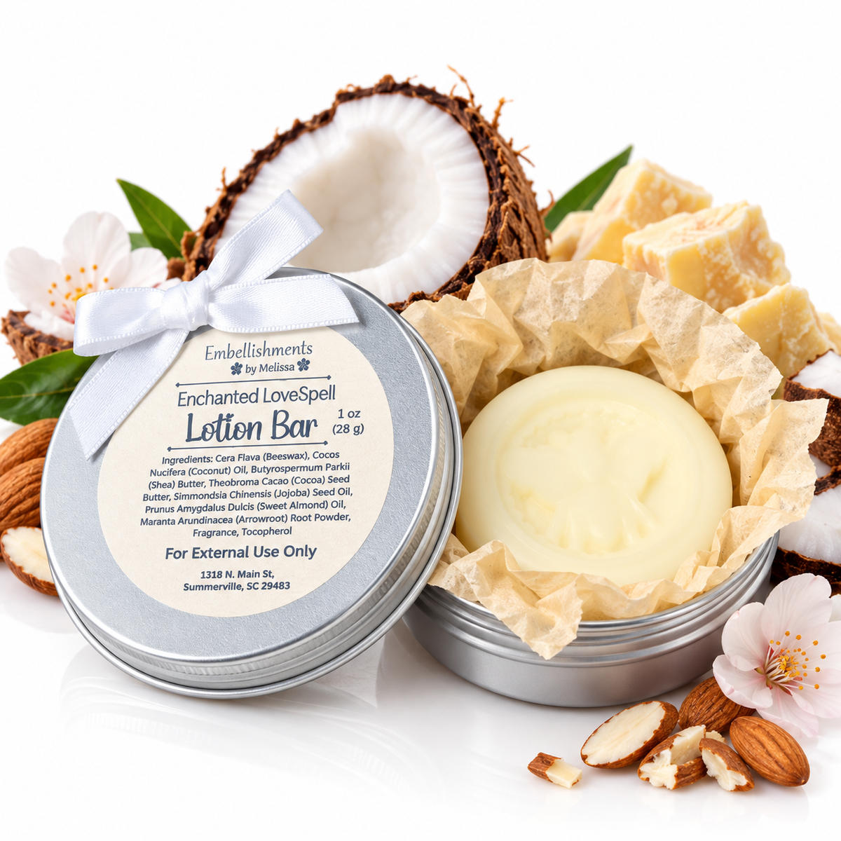 Solid Lotion Bar – Fun & Thoughtful Skincare Gift 1 oz (Scent: Enchanted LoveSpell)