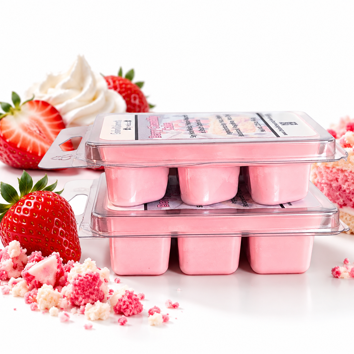 Berry Chantilly Cake Soy Wax Melts – Sweet Berry & Cream Scent 2.25 oz (64 g)