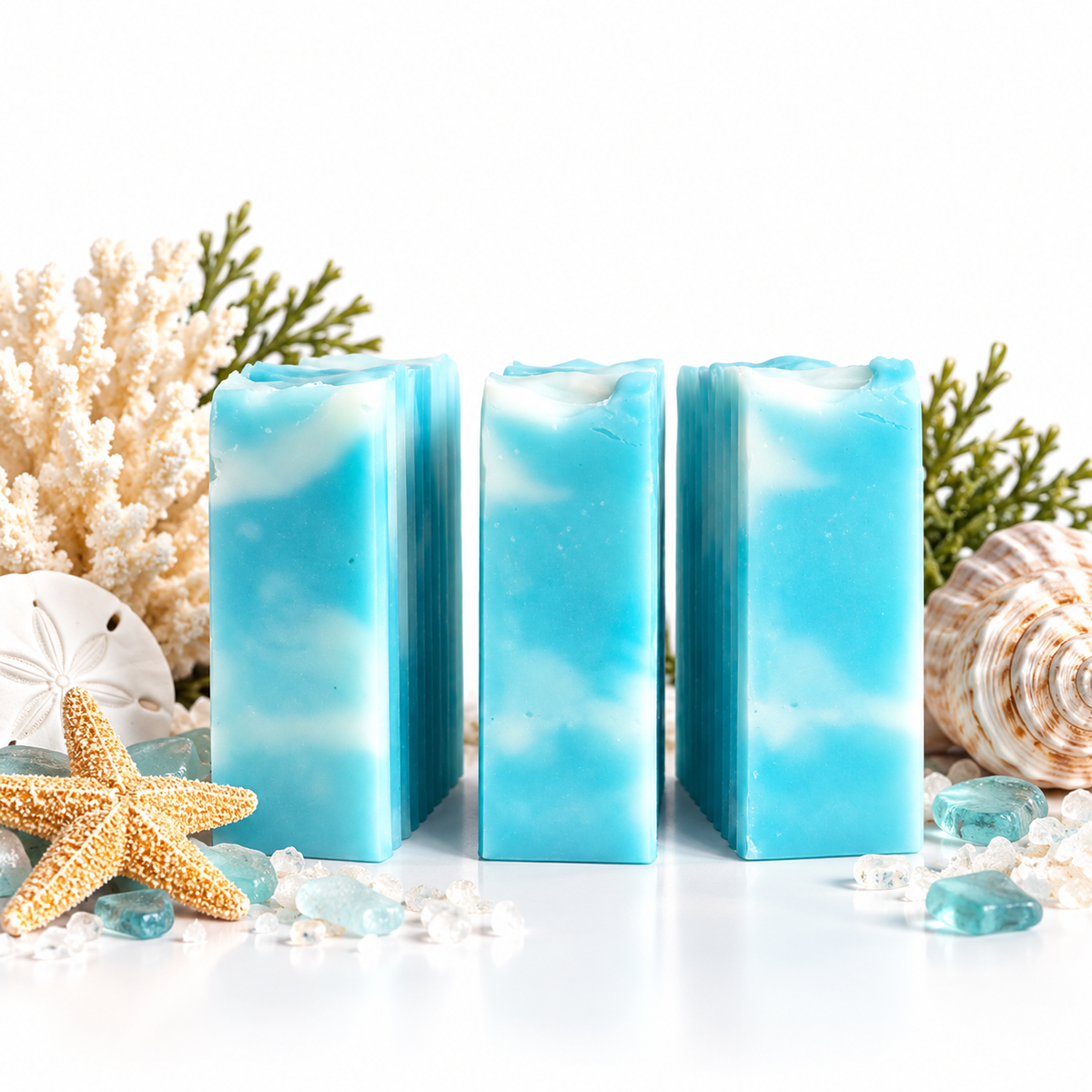 Crystal Surf | Handcrafted Ocean-Inspired Goat Milk Soap (5 oz)