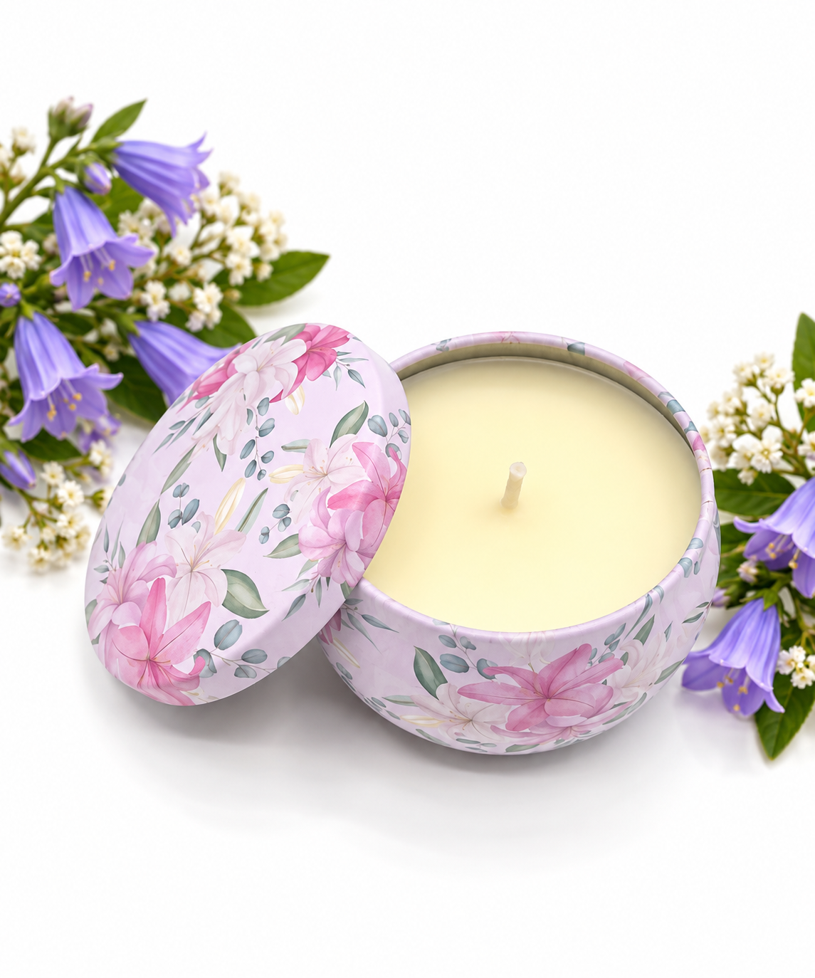 Floral Tin Candles – 2 oz Scented Candles in Assorted Fragrances
