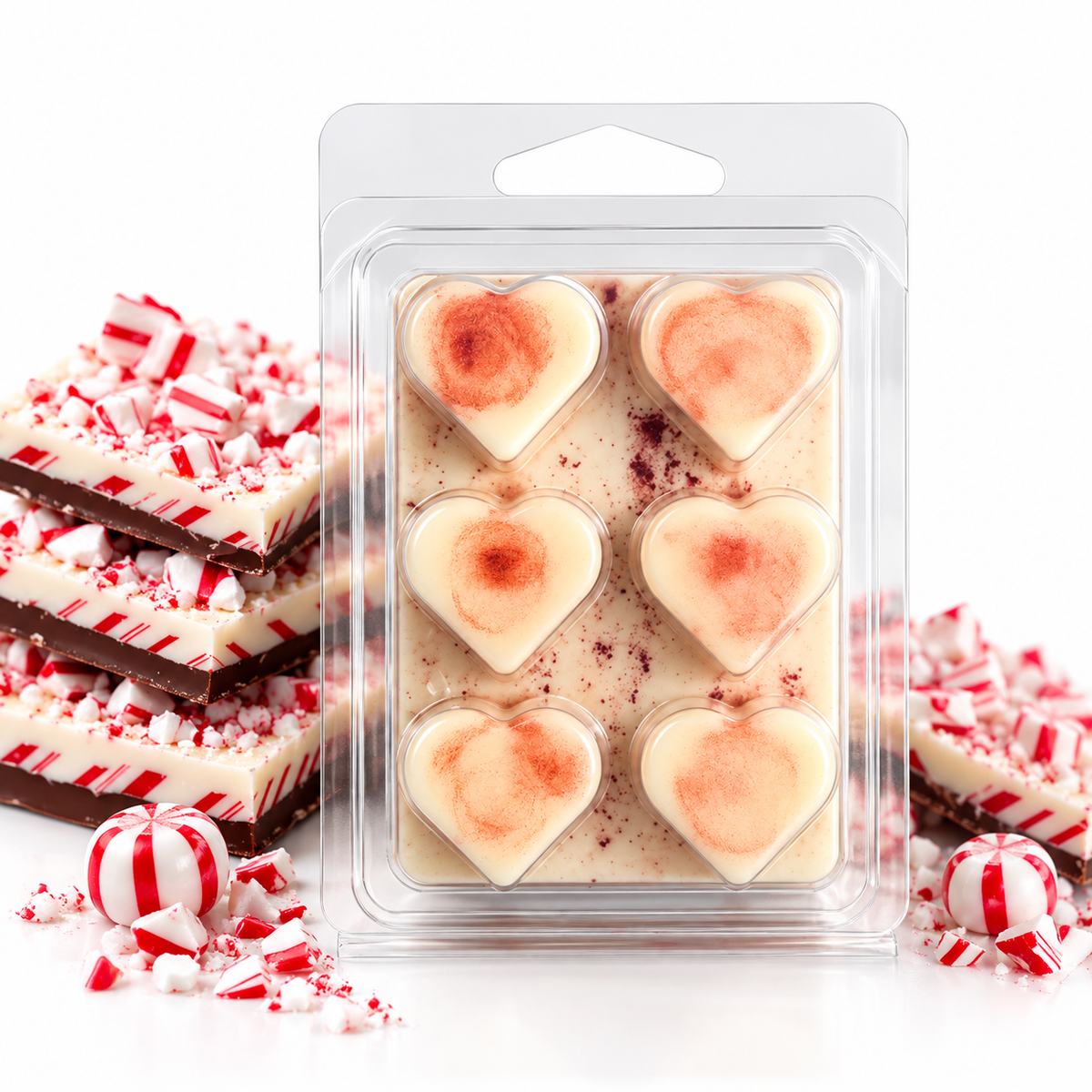 Peppermint Bark Soy Wax Melts – Holiday Candy Scent 2.25 oz (64 g)