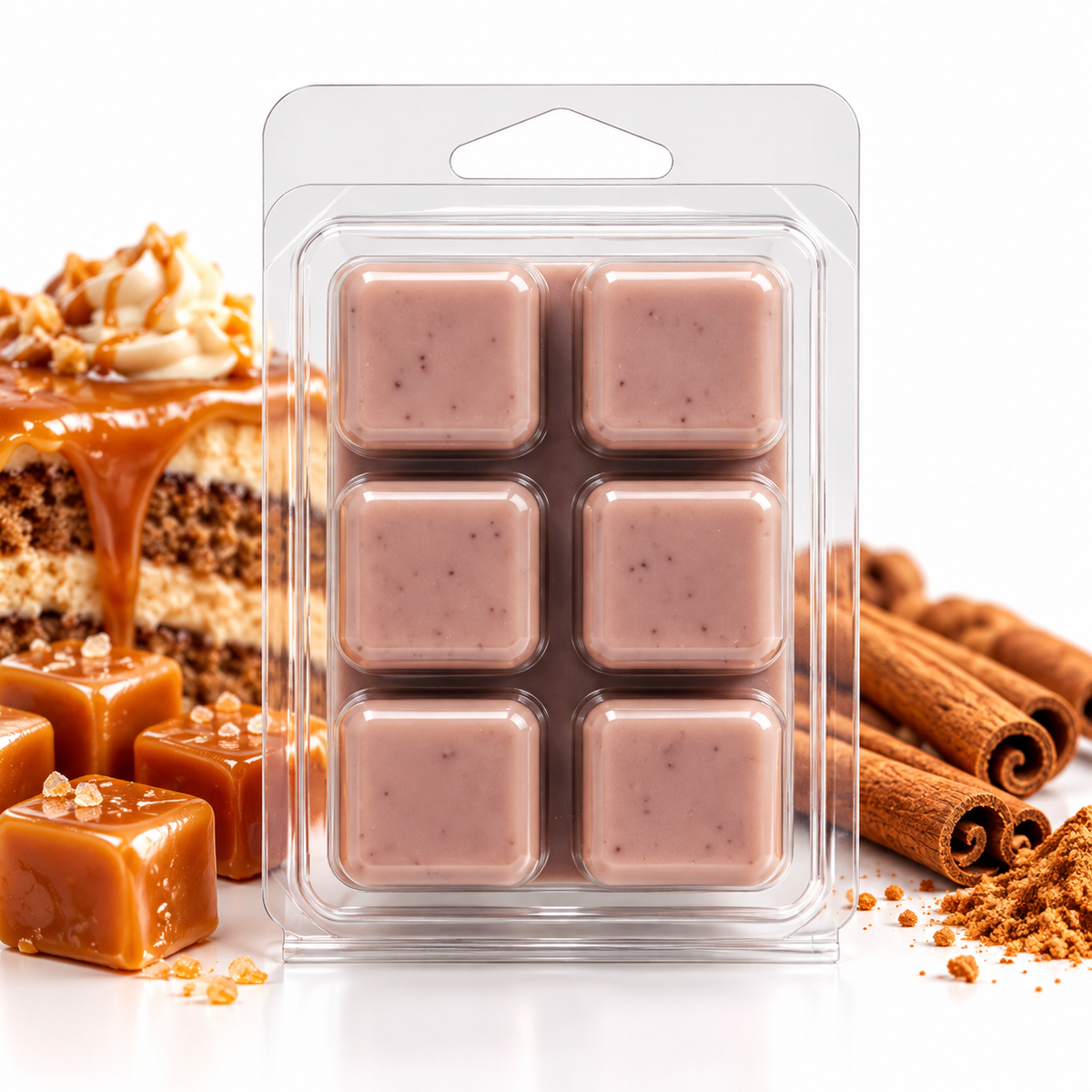 Spiced Caramel Cake Soy Wax Melts – Warm Dessert Scent 2.25 oz (64 g)