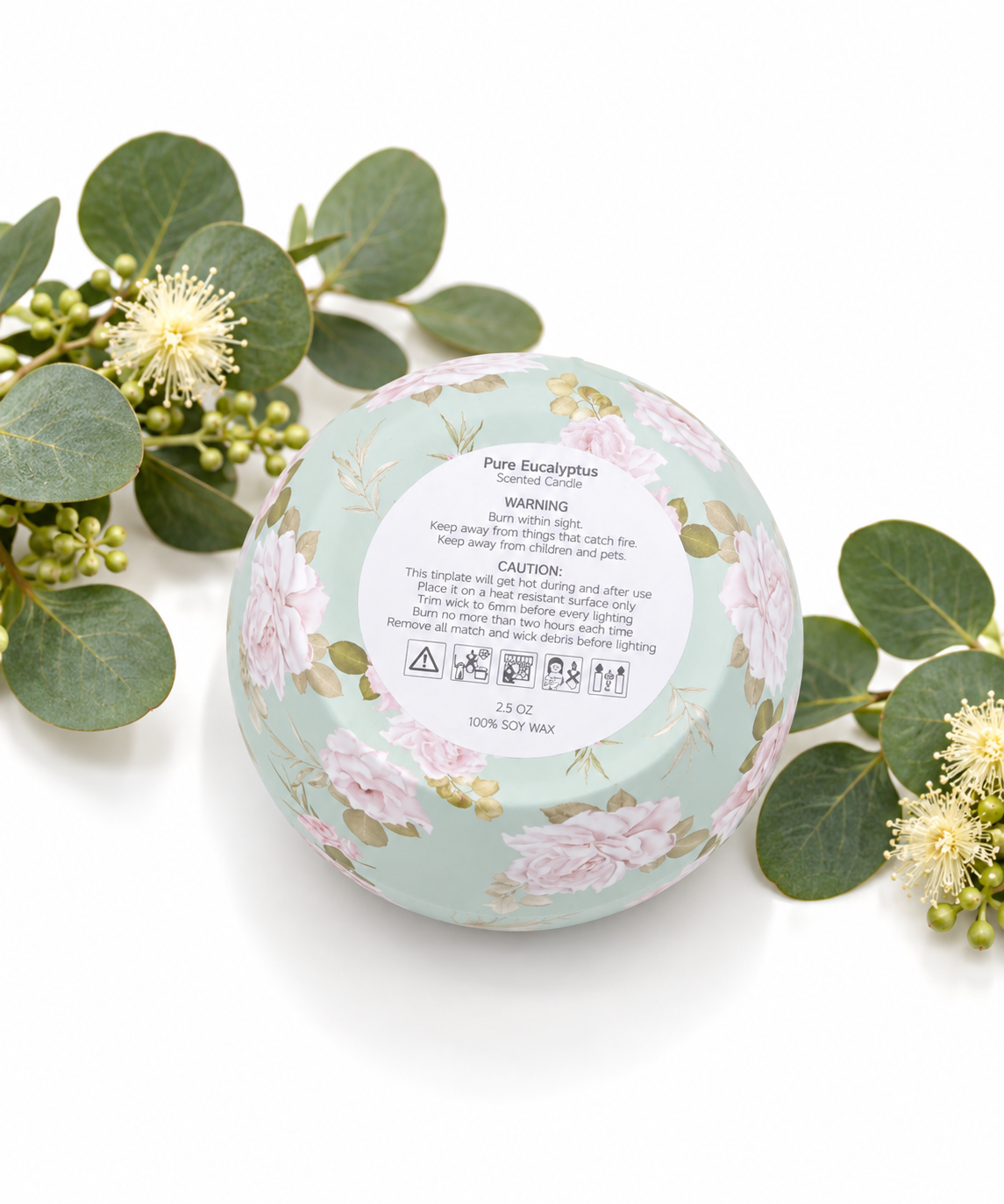 Floral Tin Candles – 2 oz Scented Candles in Assorted Fragrances