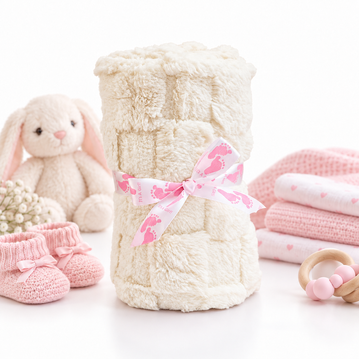 New Baby Girl Gift Basket Baby Shower Gift Box for New Parents