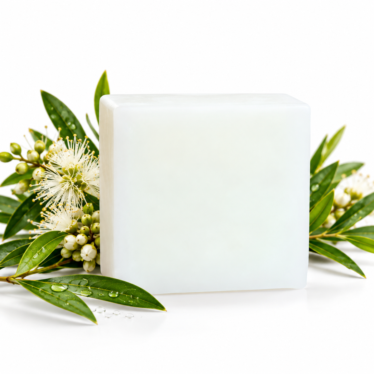 Tea Tree Oil Bar Soap with Goat Milk – For Face and Body (4.5 - 5 oz)