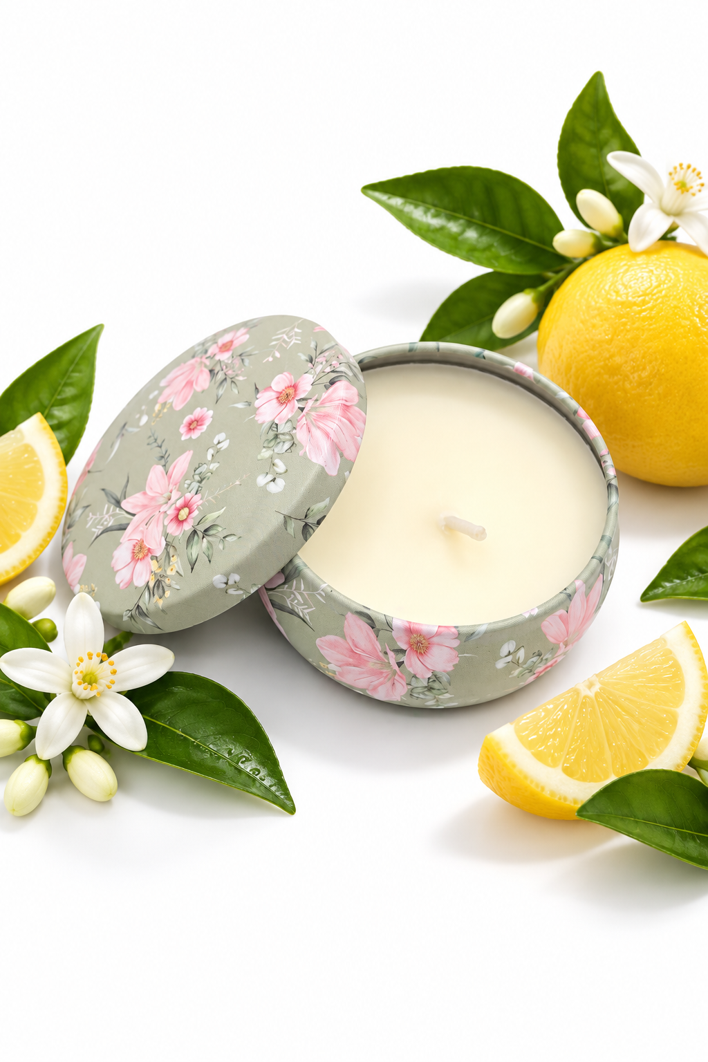 Floral Tin Candles – 2 oz Scented Candles in Assorted Fragrances