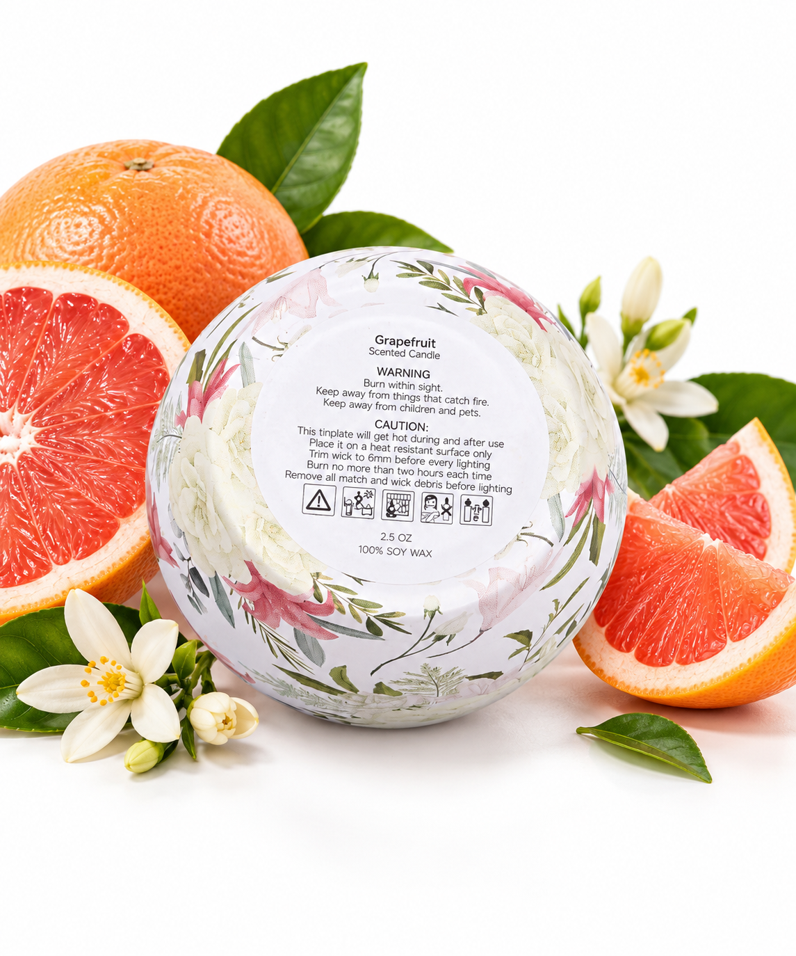 Floral Tin Candles – 2 oz Scented Candles in Assorted Fragrances
