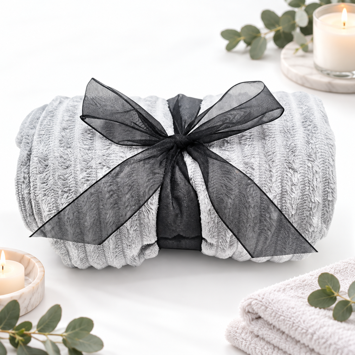 Black Gift Set for Her Self-Care Accessories & Chocolate Gift Box