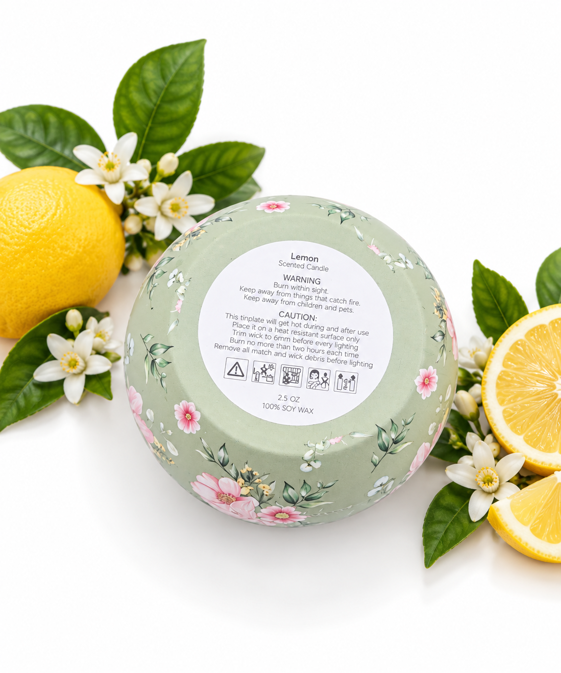 Floral Tin Candles – 2 oz Scented Candles in Assorted Fragrances
