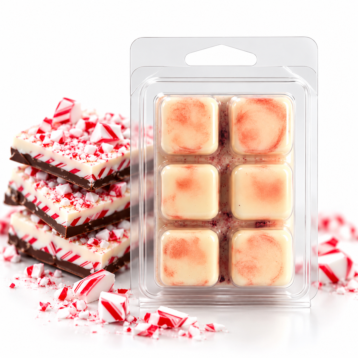 Peppermint Bark Soy Wax Melts – Holiday Candy Scent 2.25 oz (64 g)