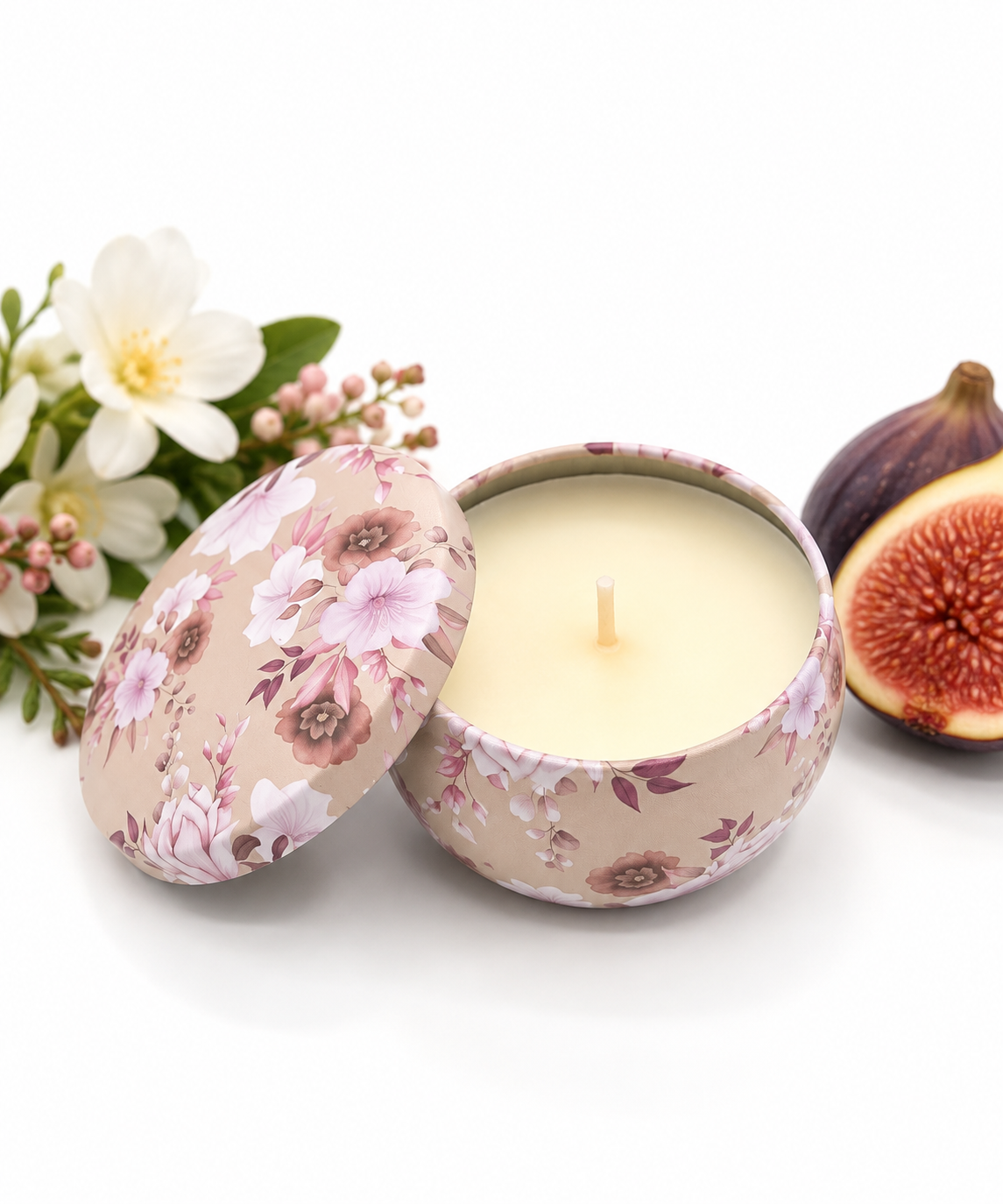 Floral Tin Candles – 2 oz Scented Candles in Assorted Fragrances