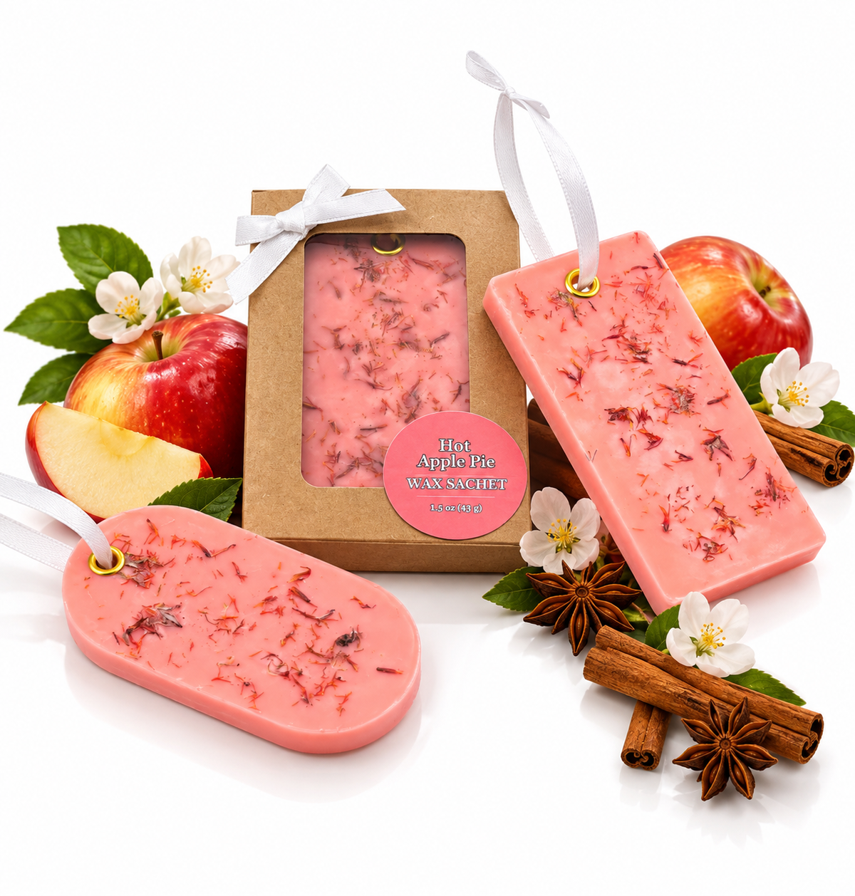 Hot Apple Pie Soy Wax Sachet – Fall Scented Home Fragrance